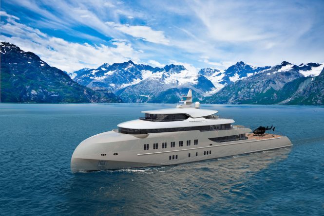 Expedition yacht concept HAWK RANGER 68M underway