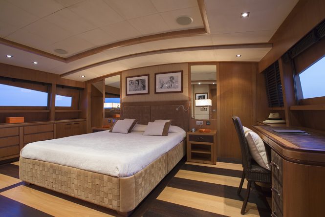 Master stateroom with great views