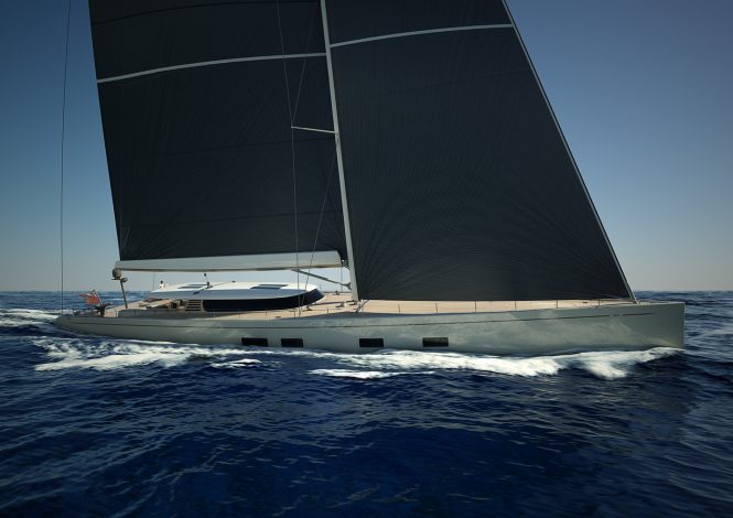 Sailing yacht CANOVA under construction at Baltic Yachts - rendering
