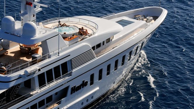 Yacht HARLE by Feadship - Sundeck Underway in the Caribbean
