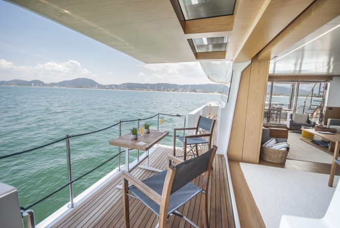 balcony from saloon - © MCP Yachts