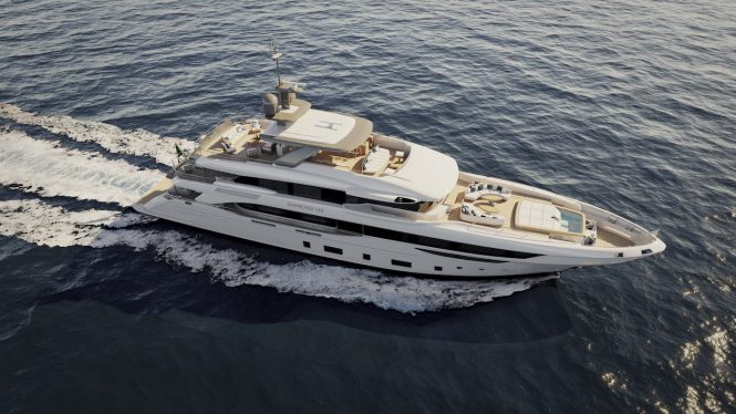 Benetti Diamond 145 aerial