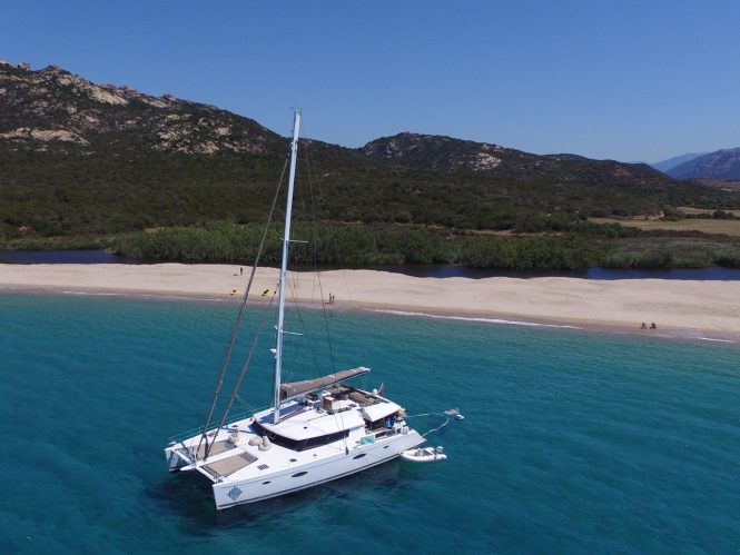 Charter catamaran LIR in the Mediterranean in summer or Caribbean in the winter