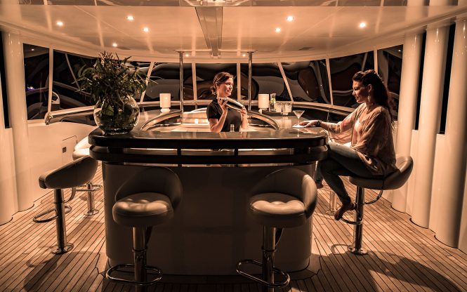 Evening drinks on deck