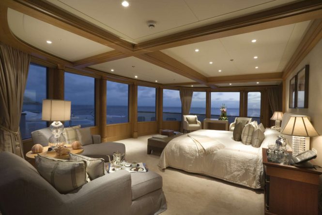 Owner stateroom with amazing views and a Jacuzzi in front
