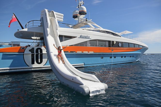 Water slide aboard AURELIA  ©Ameller
