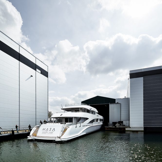 HY18750 motor yacht MASA Launch at Heesen Yachts