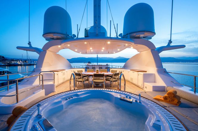 Jacuzzi on the sun deck