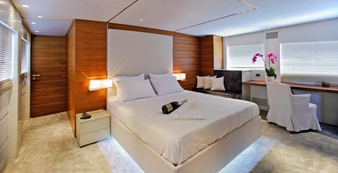 Large master suite with simple, clean lines yet luxurious feel