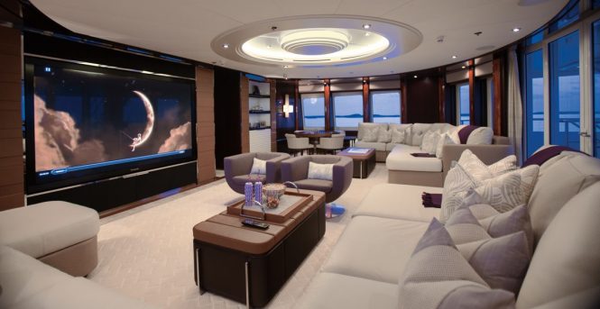 Saloon with huge tv/cinema