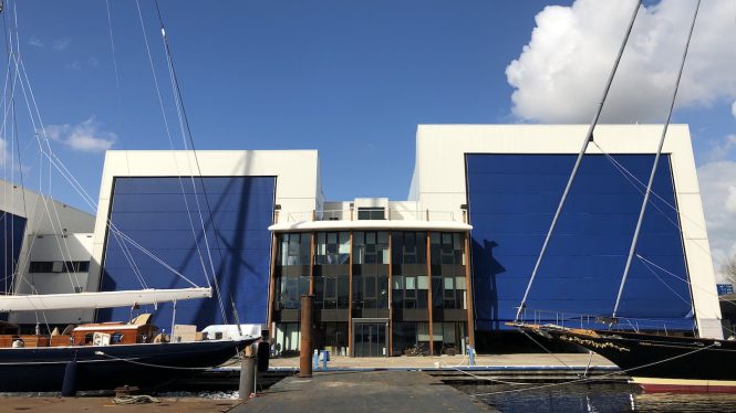 Yachts Meteor and Asgard at Royal Huisman Amsterdam - Photo by Huisfit Amsterdam