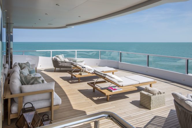 Bridge deck sunbathing