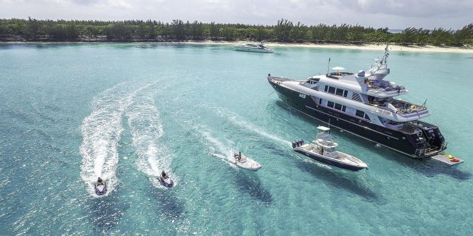 M3 superyacht with water toys