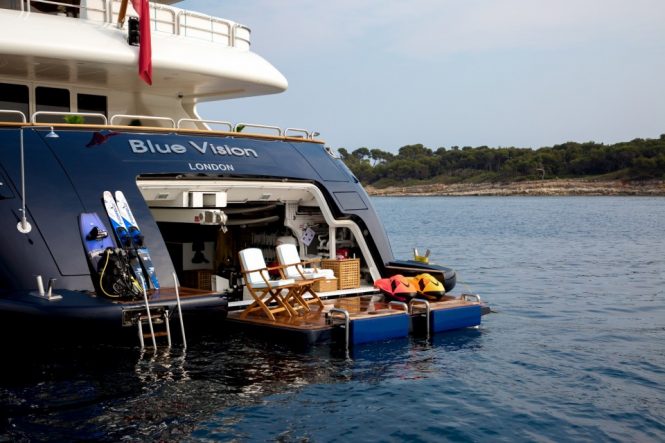 Toys and swim platform