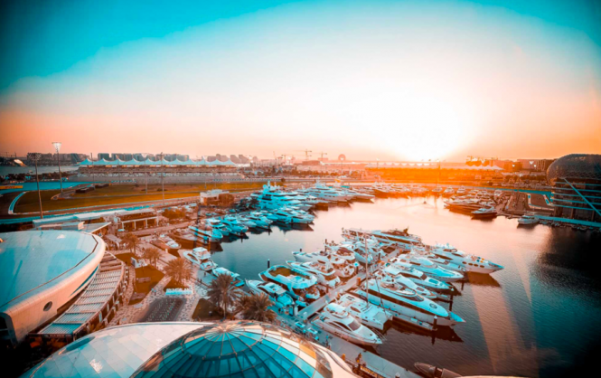 The 5 Gold Anchors awarded Yas Marina