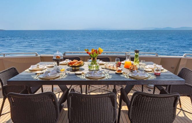 Alfresco breakfast set up