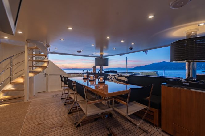 LADY JADE Exterior Main deck terrace After refit - PHOTO CREDIT VALERIO PARDI