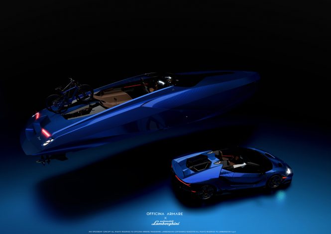 Lamborghini-inspired luxury day cruiser A43 from Officina Armare Design