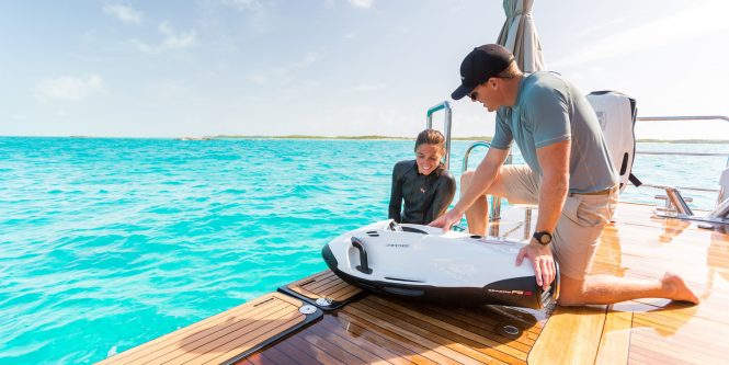 Enjoying luxury toys