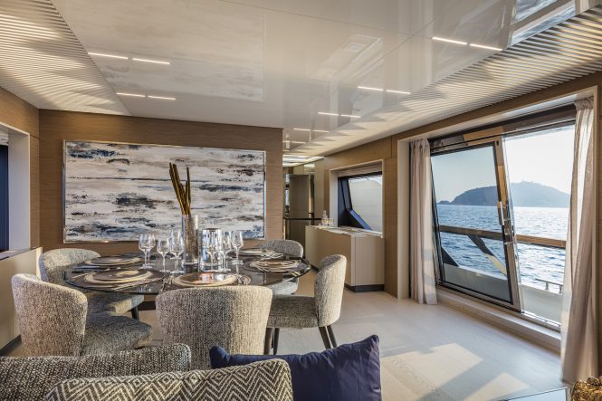 Spacious and airy saloon