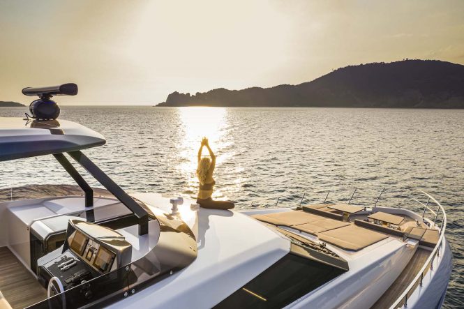 Yoga on board new Ferretti Yachts 920 PURE