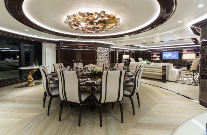 Elegant interior dining area