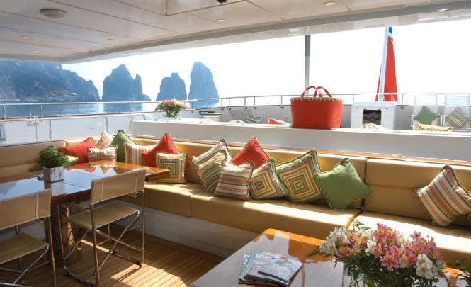 On deck sailing yacht M5