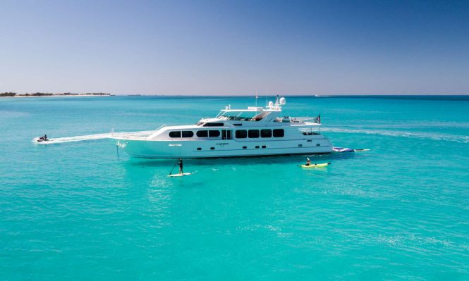 Motor yacht IL CAPO with water toys available for charter in the Bahamas