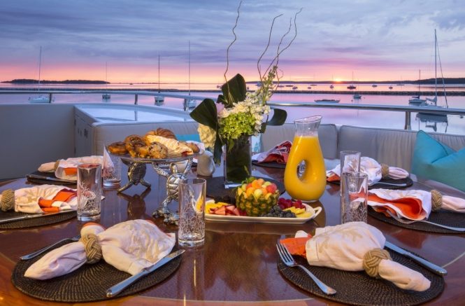 Breakfast ready for the guests to arrive