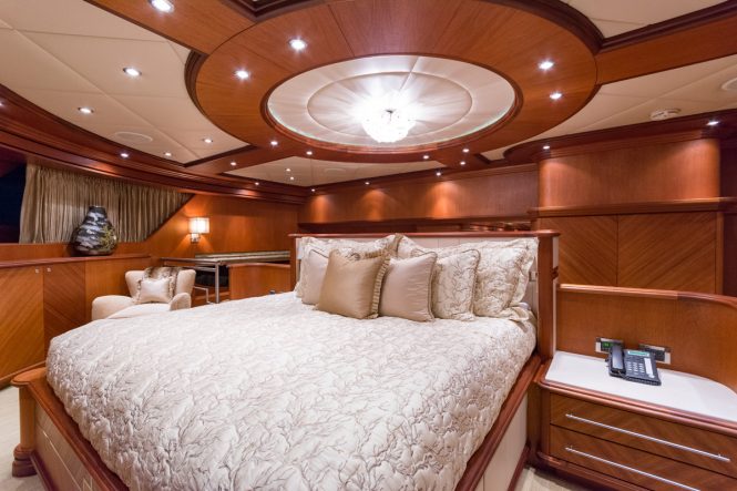 Retreat to a private suite after a relaxing day on board.