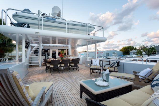 Expansive deck areas