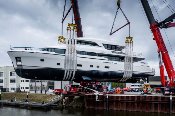 Luxury yacht KOKORO hits water at Moonen Yachts