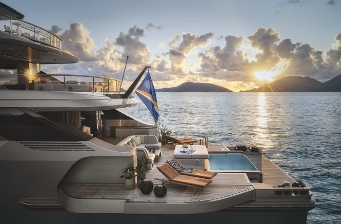 beach club with a pool