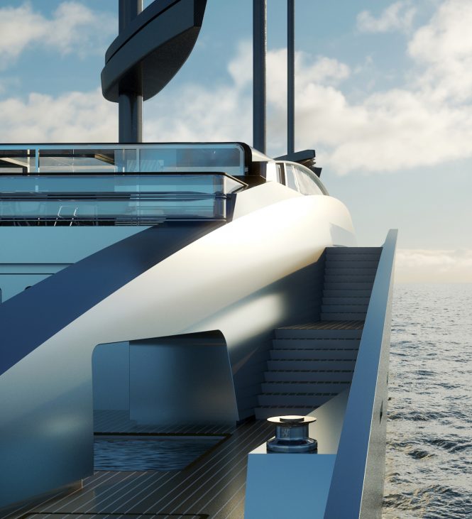 Detail of the yacht and the pool © Merveille Yachting