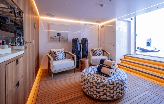 Inside the beach club