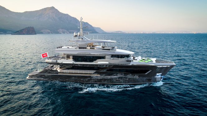 rendering of Infinity Nine yacht