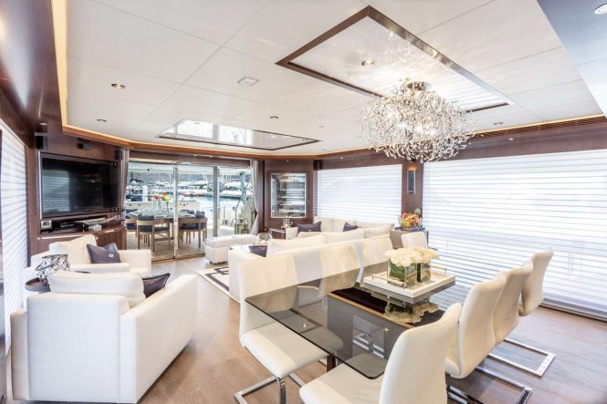 saloon and dining area