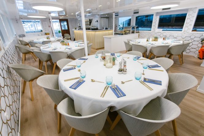 Spacious, modern and elegant dining saloon