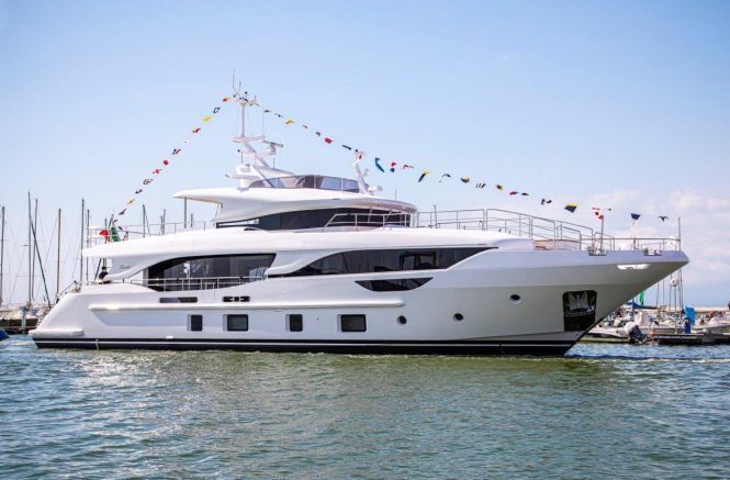 Benetti superyacht BD111 Delfino 95 launch ceremony