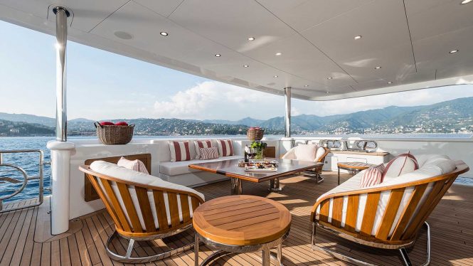 Relaxation area on the aft deck