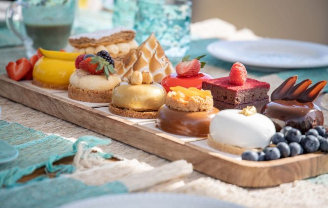 Delicious meals offered by the talented Chef on board