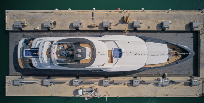 aerial view of RESILIENCE yacht