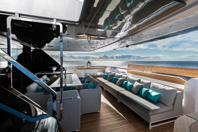 aft deck dining and seating