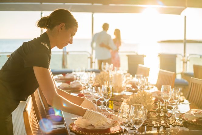 Exceptional service to be found aboard yacht LADY JOY © photo Quin BISSET