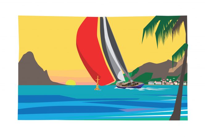 RH408 65m Performance Ketch - image by Royal Huisman - yellow no text