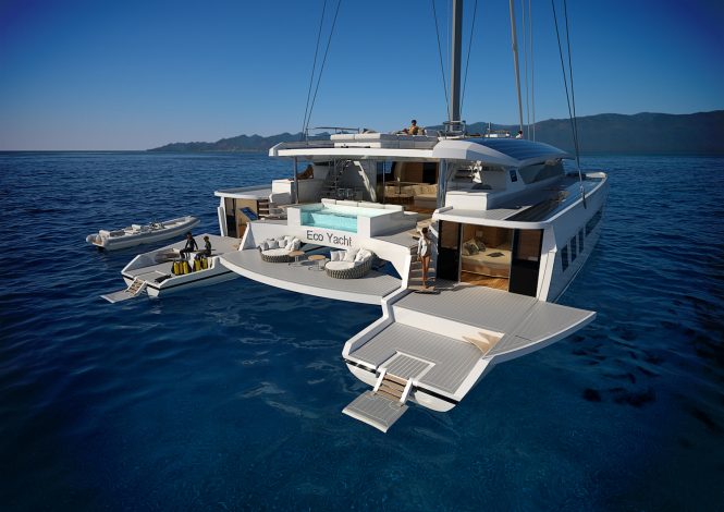 Wider Pajot 115 ECO yacht with amazing deck areas