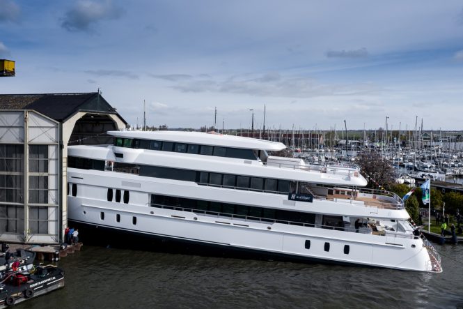 luxury yacht TOP FIVE II at launch