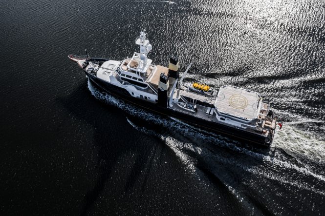 Aerial view of yacht SHERPA © Feadship