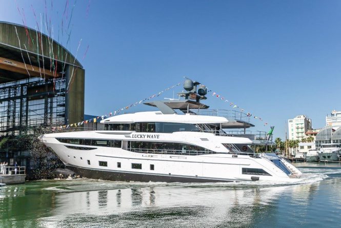 Motor yacht LUCKY WAVE launched at Benetti shipyard in Italy