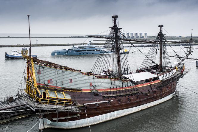 Royal Huisman 403 PHI yacht departure from Vollenhove shipyard - photo by Tom van Oossanen
